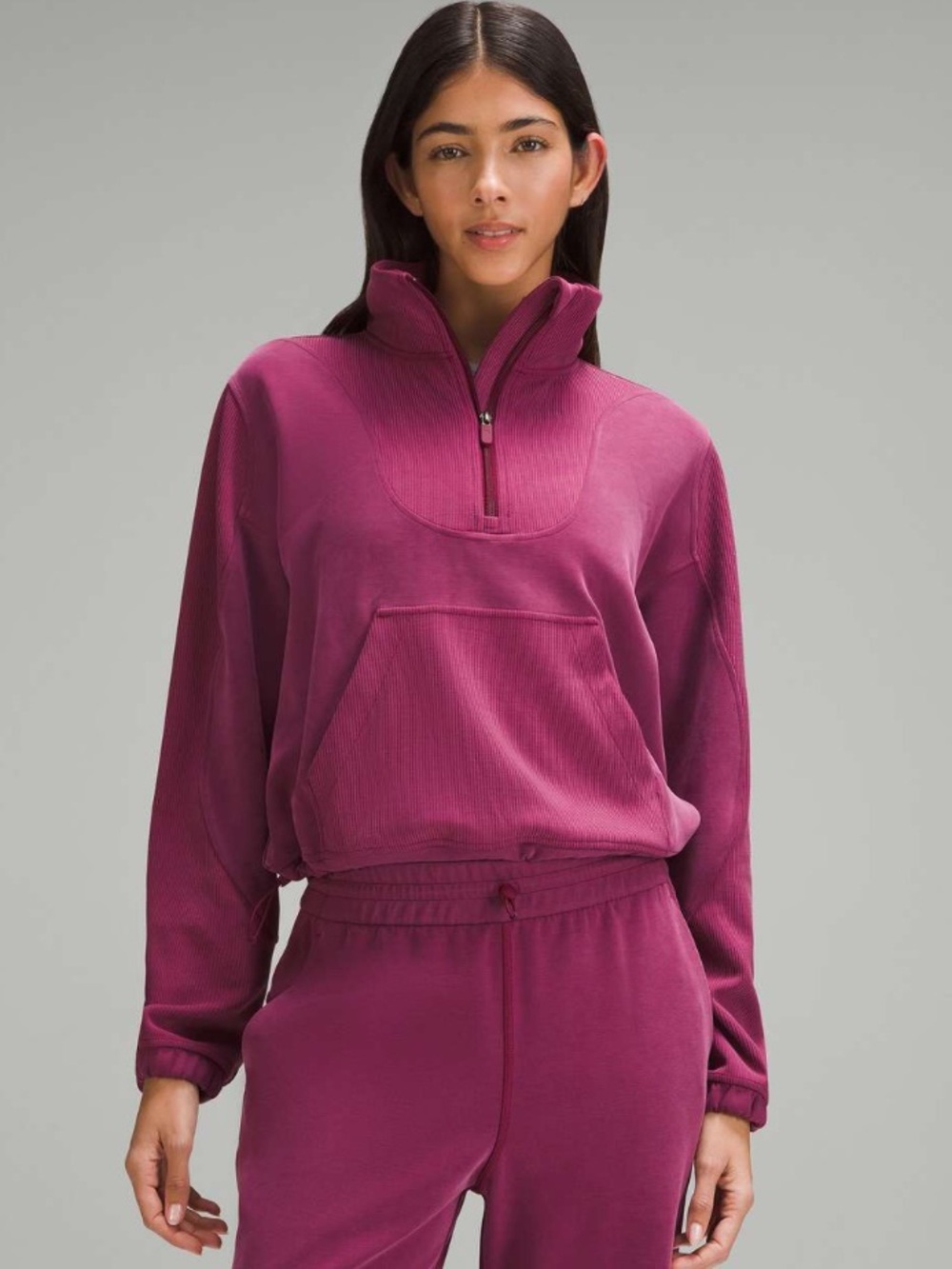 Lululemon Brushed Softstreme Ribbed Half Zip
Deep Luxe size 6